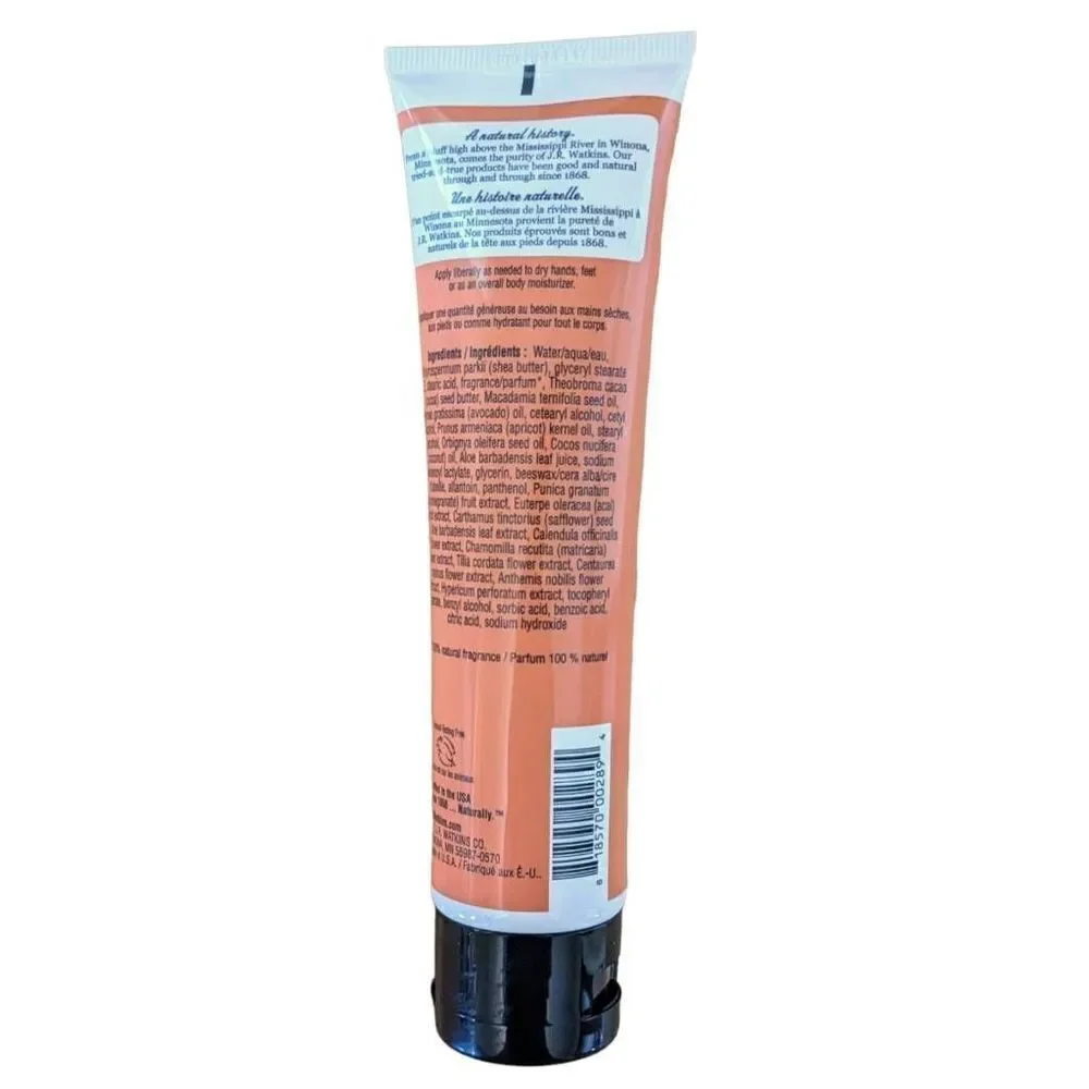 J.R. Watkins Pomegranate & Acai Shea Butter Hand‎ Cream 3.3 oz Lotion Fruity